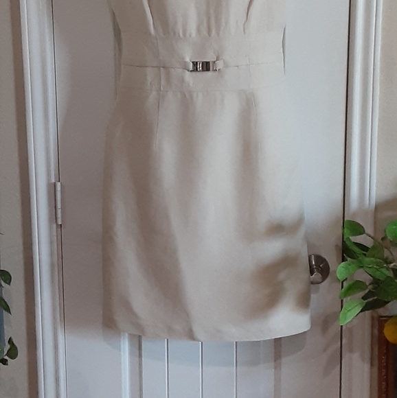 ELLEN TRACY Linen Blend Sleeveless Dress Size 4 - Picture 8 of 11
